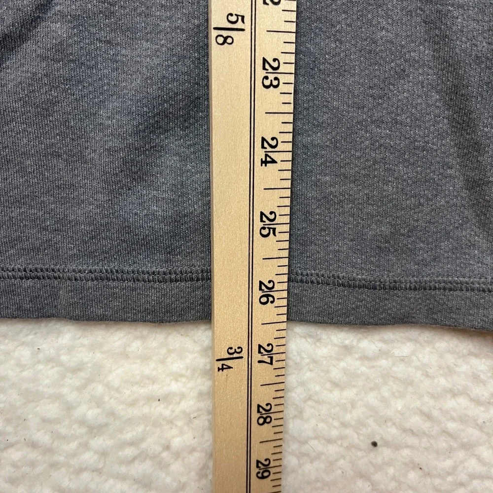 Adidas Pullover Mens Medium Gray Primegreen Quarter‎ Zip 3-Stripes Performance